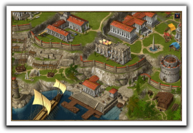 Обустройство государства в игре логотип игры Grepolis